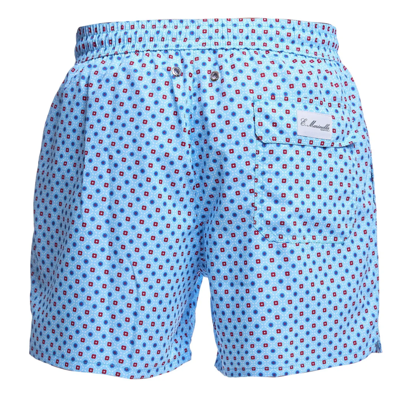 E.Marinella COSTUME DA BAGNO AZZURRO Microfantasia fiore Clearance