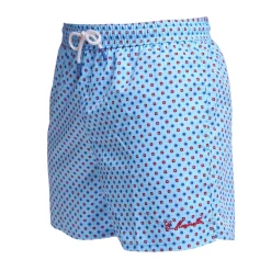 E.Marinella COSTUME DA BAGNO AZZURRO Microfantasia fiore Clearance