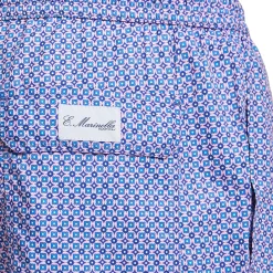E.Marinella COSTUME DA BAGNO AZZURRO Microfantasia fiore Hot