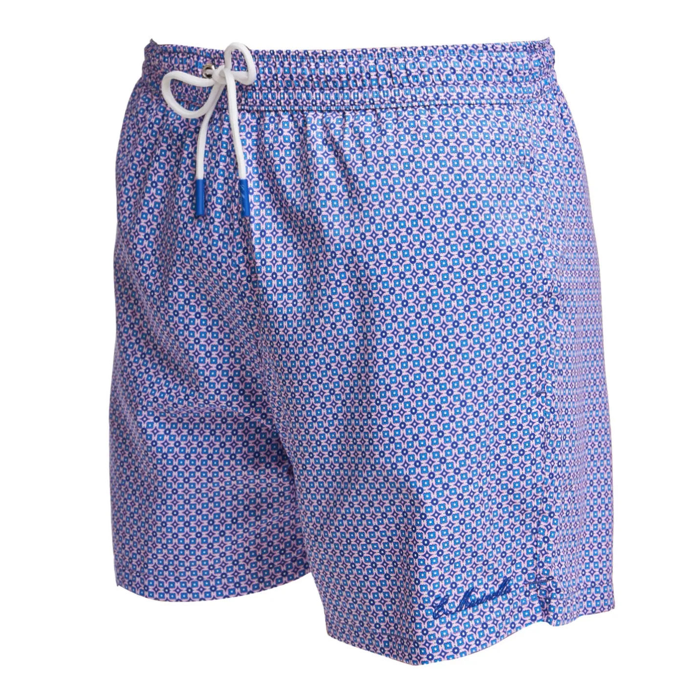 E.Marinella COSTUME DA BAGNO AZZURRO Microfantasia fiore Hot