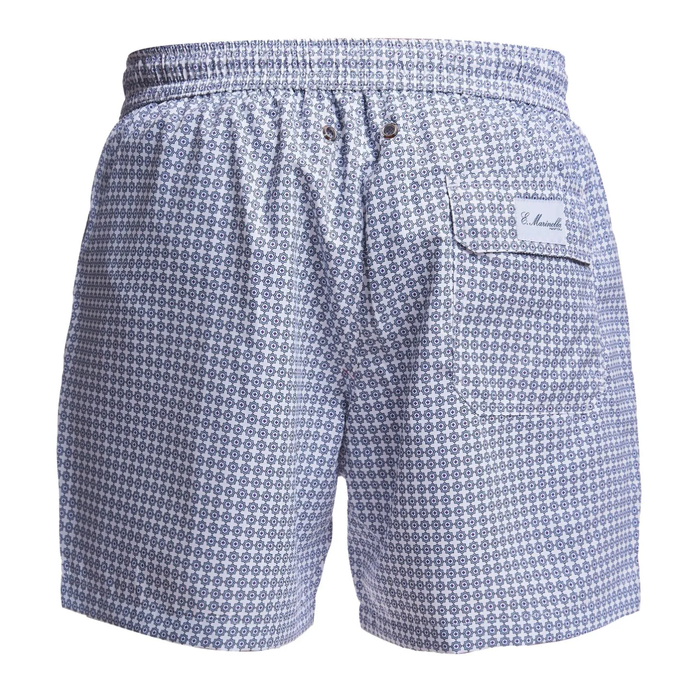 E.Marinella COSTUME DA BAGNO BIANCO Macrofantasia fiore Clearance