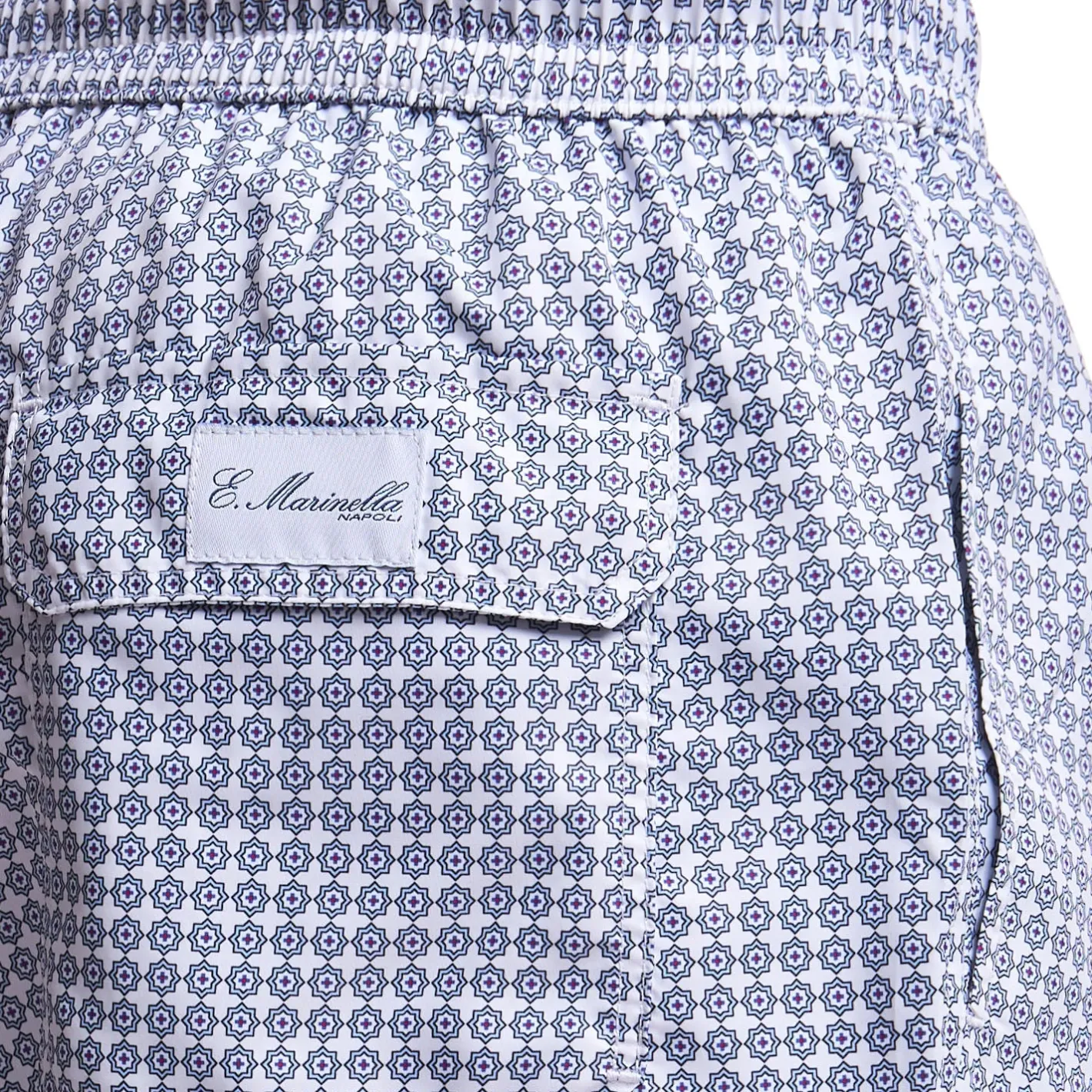 E.Marinella COSTUME DA BAGNO BIANCO Macrofantasia fiore Clearance