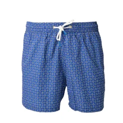 E.Marinella COSTUME DA BAGNO BLU Macrofantasia fiore Outlet