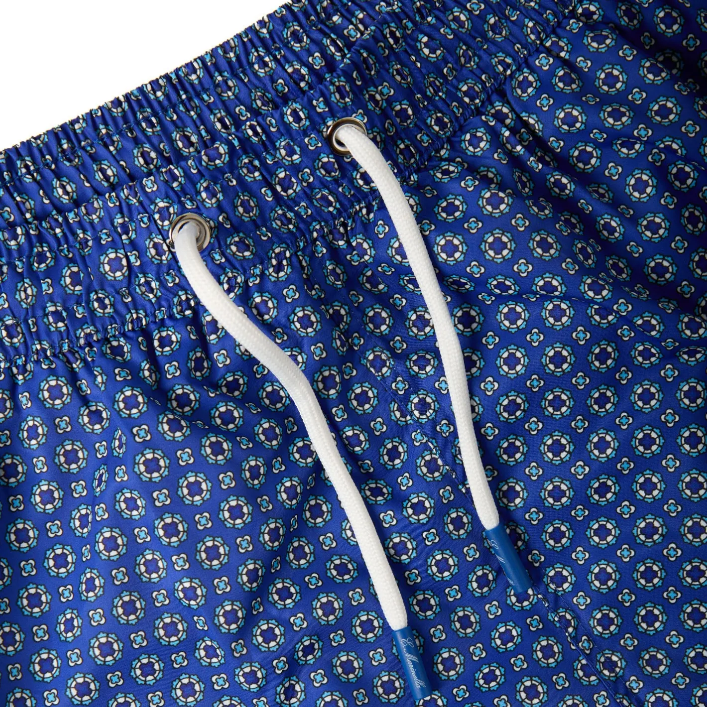 E.Marinella COSTUME DA BAGNO BLU Macrofantasia fiore Outlet