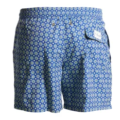 E.Marinella COSTUME DA BAGNO BLU Macrofantasia fiore New