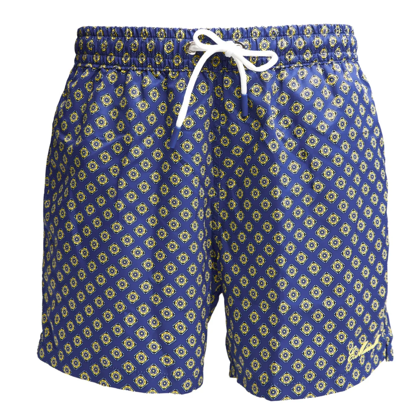 E.Marinella COSTUME DA BAGNO BLU Macrofantasia fiore New