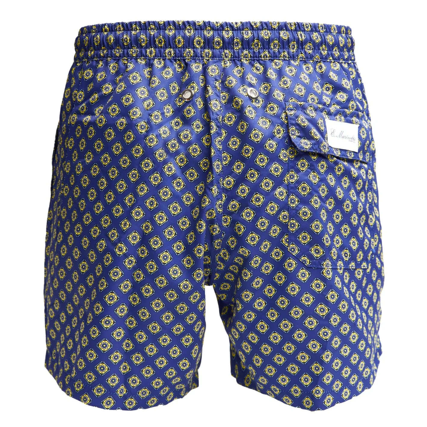 E.Marinella COSTUME DA BAGNO BLU Macrofantasia fiore New