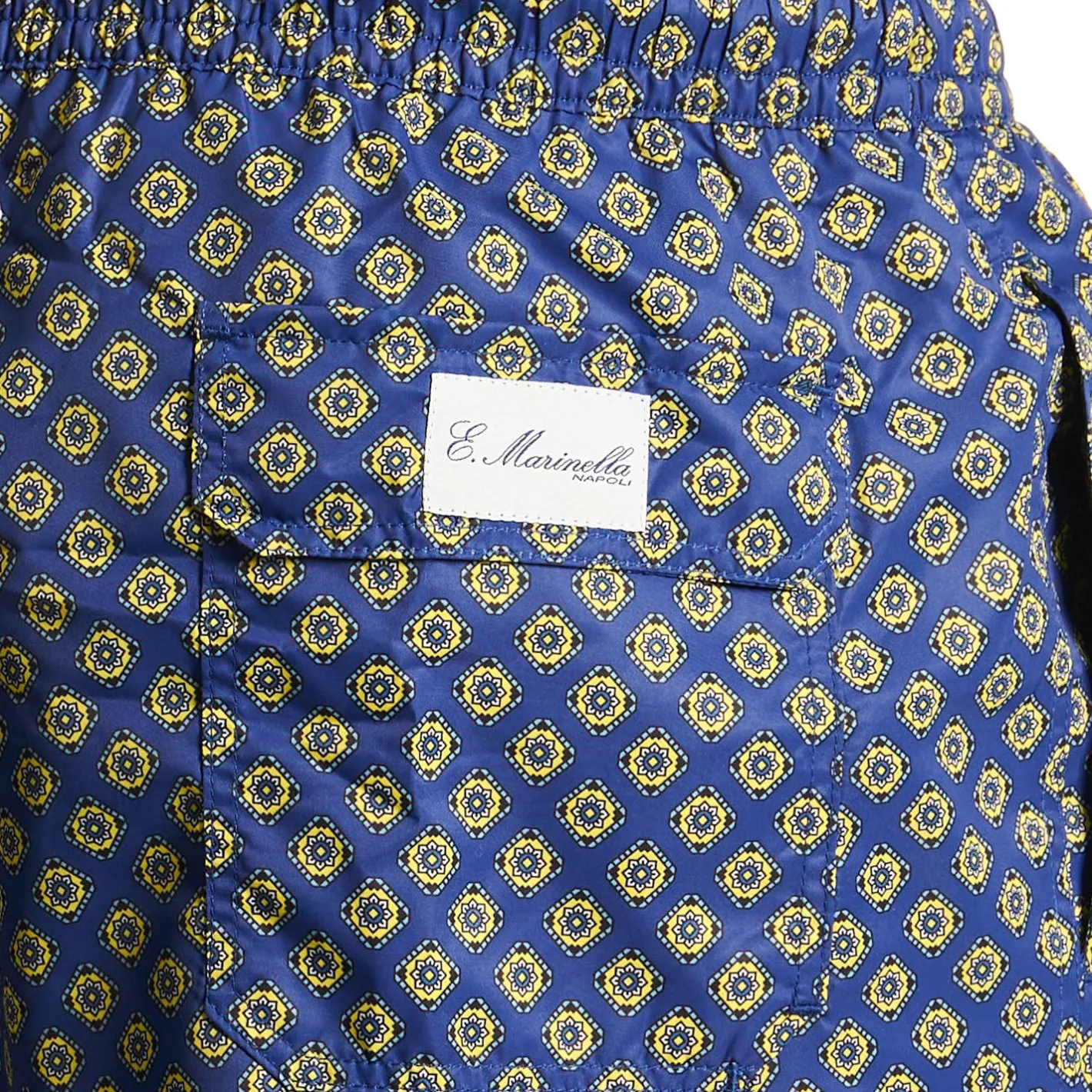 E.Marinella COSTUME DA BAGNO BLU Macrofantasia fiore New