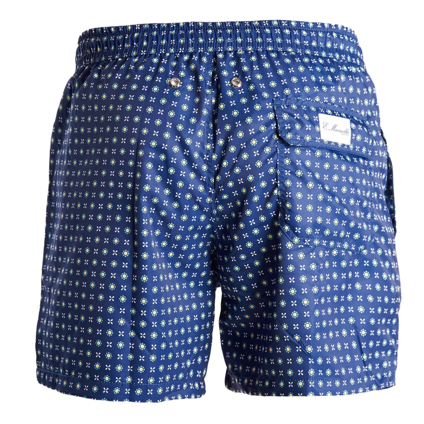 E.Marinella COSTUME DA BAGNO BLU Microfantasia fiore Discount