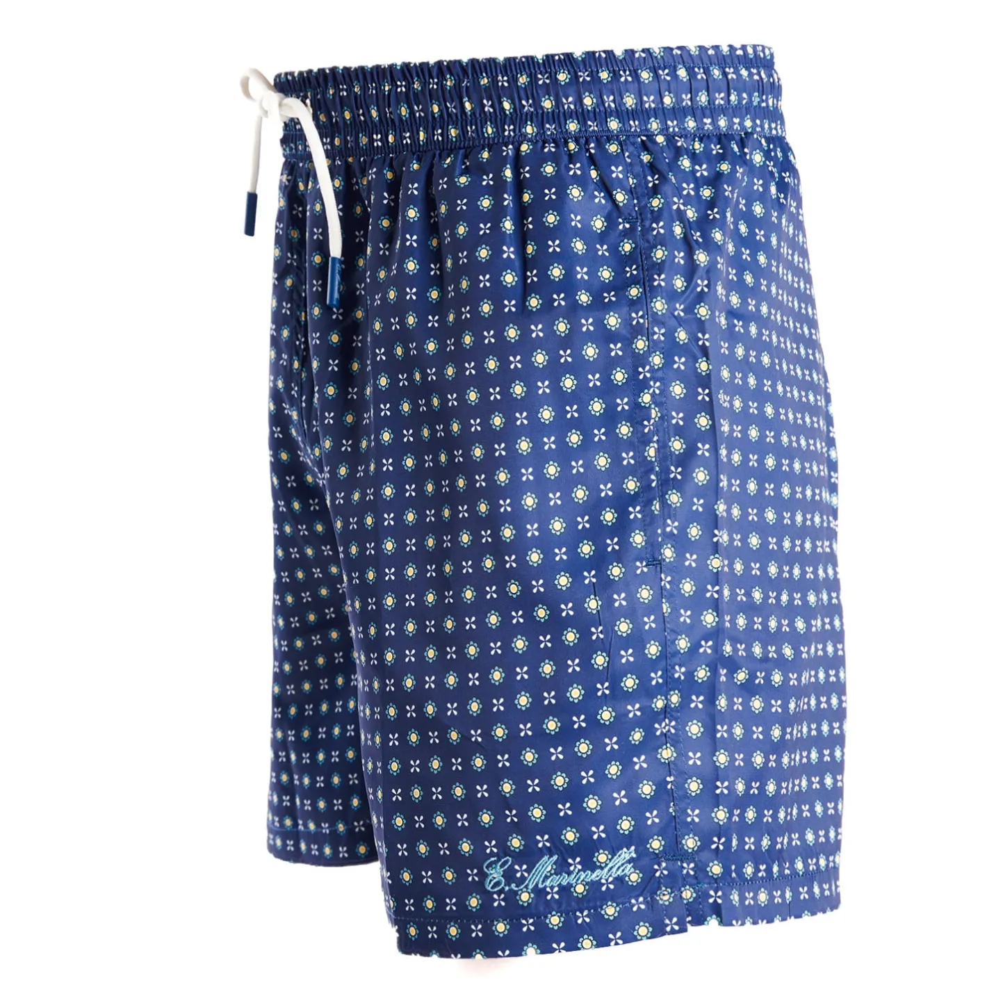 E.Marinella COSTUME DA BAGNO BLU Microfantasia fiore Discount