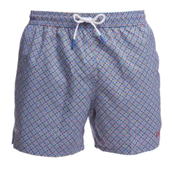 E.Marinella COSTUME DA BAGNO BLU Microfantasia fiore
