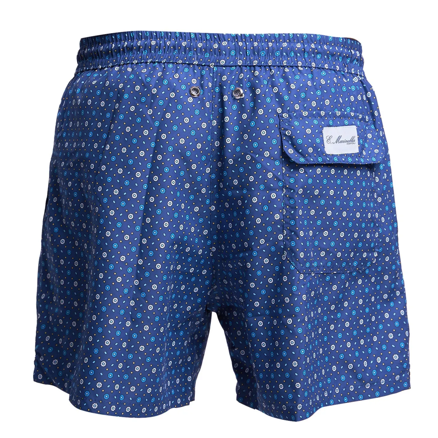E.Marinella COSTUME DA BAGNO BLU Microfantasia fiore Discount