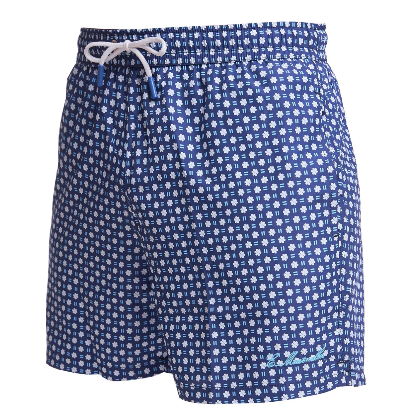 E.Marinella COSTUME DA BAGNO BLU SCURO Macrofantasia fiore