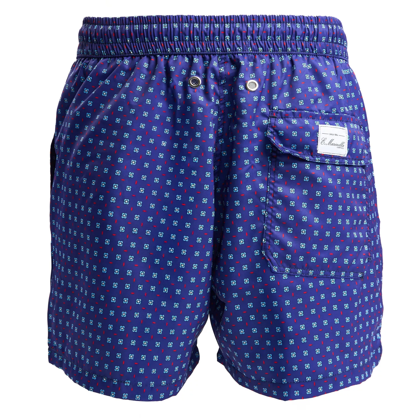 E.Marinella COSTUME DA BAGNO BLU SCURO Macrofantasia fiore Clearance