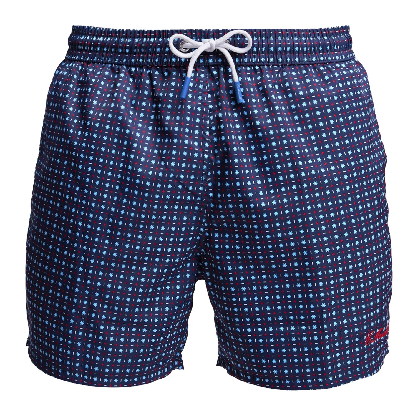 E.Marinella COSTUME DA BAGNO BLU SCURO Microfantasia fiore Outlet