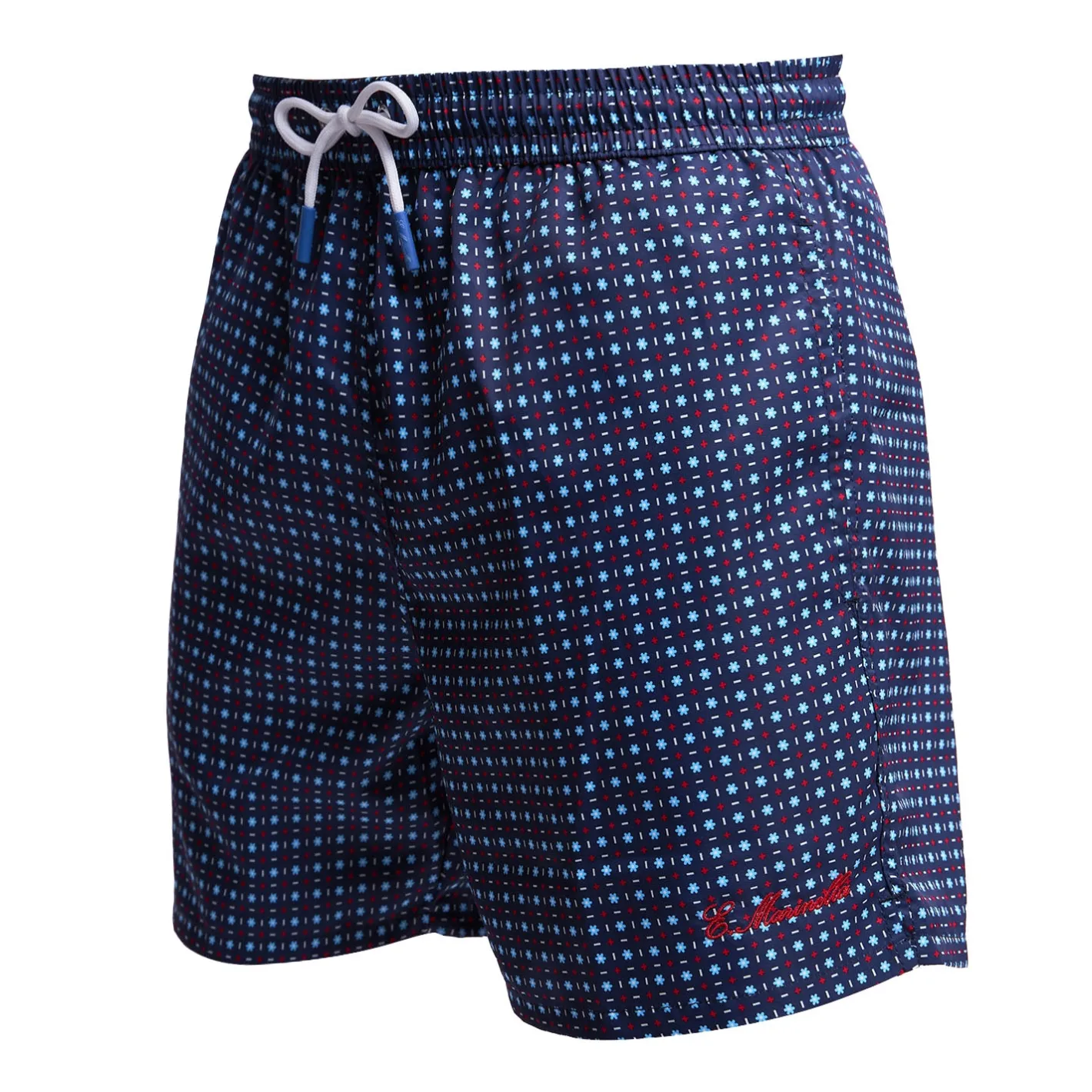 E.Marinella COSTUME DA BAGNO BLU SCURO Microfantasia fiore Outlet