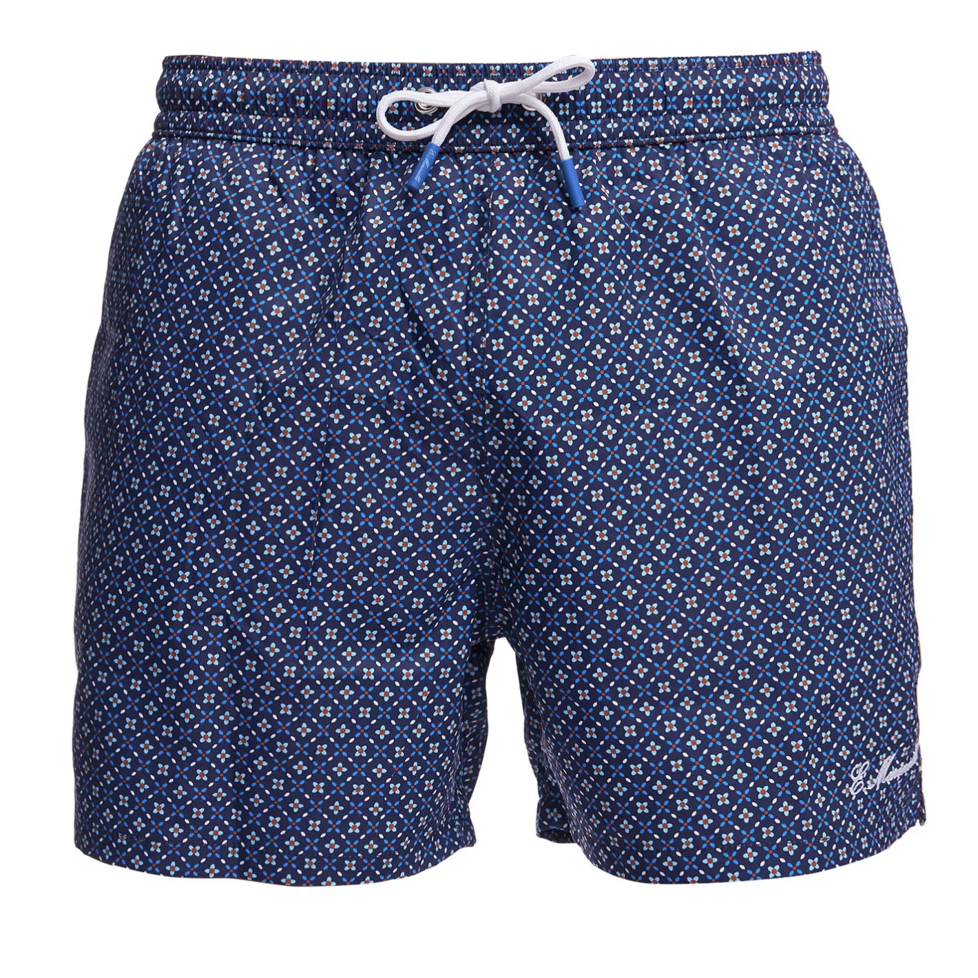 E.Marinella COSTUME DA BAGNO BLU SCURO Microfantasia fiore Hot