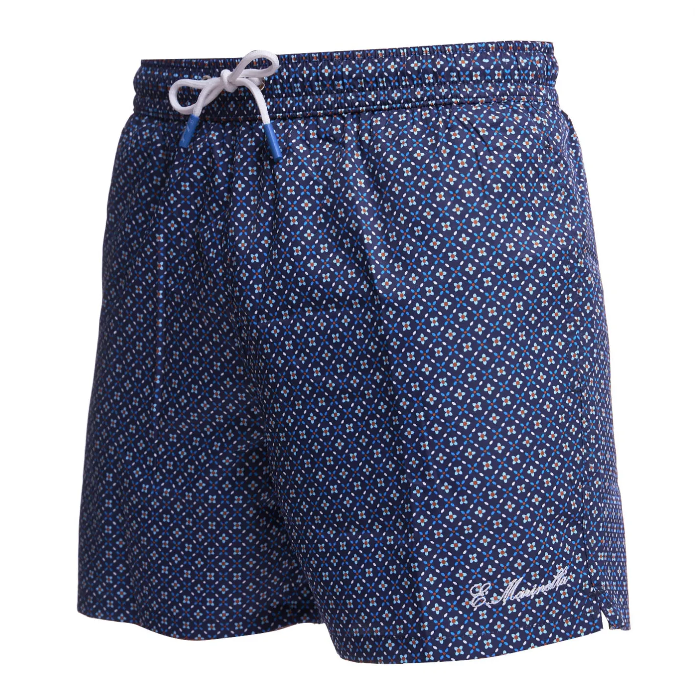 E.Marinella COSTUME DA BAGNO BLU SCURO Microfantasia fiore Hot