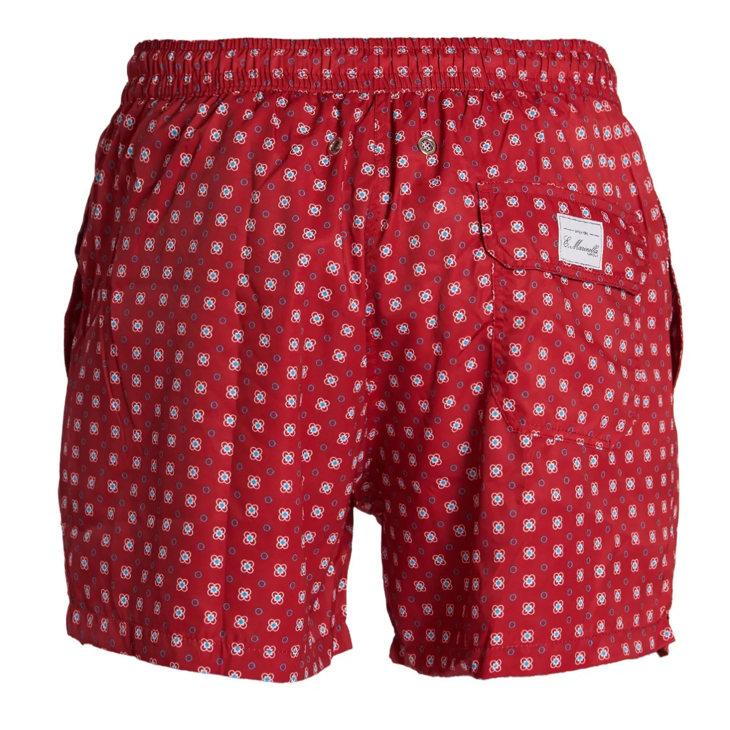 E.Marinella COSTUME DA BAGNO BORDEAUX Macrofantasia fiore Discount