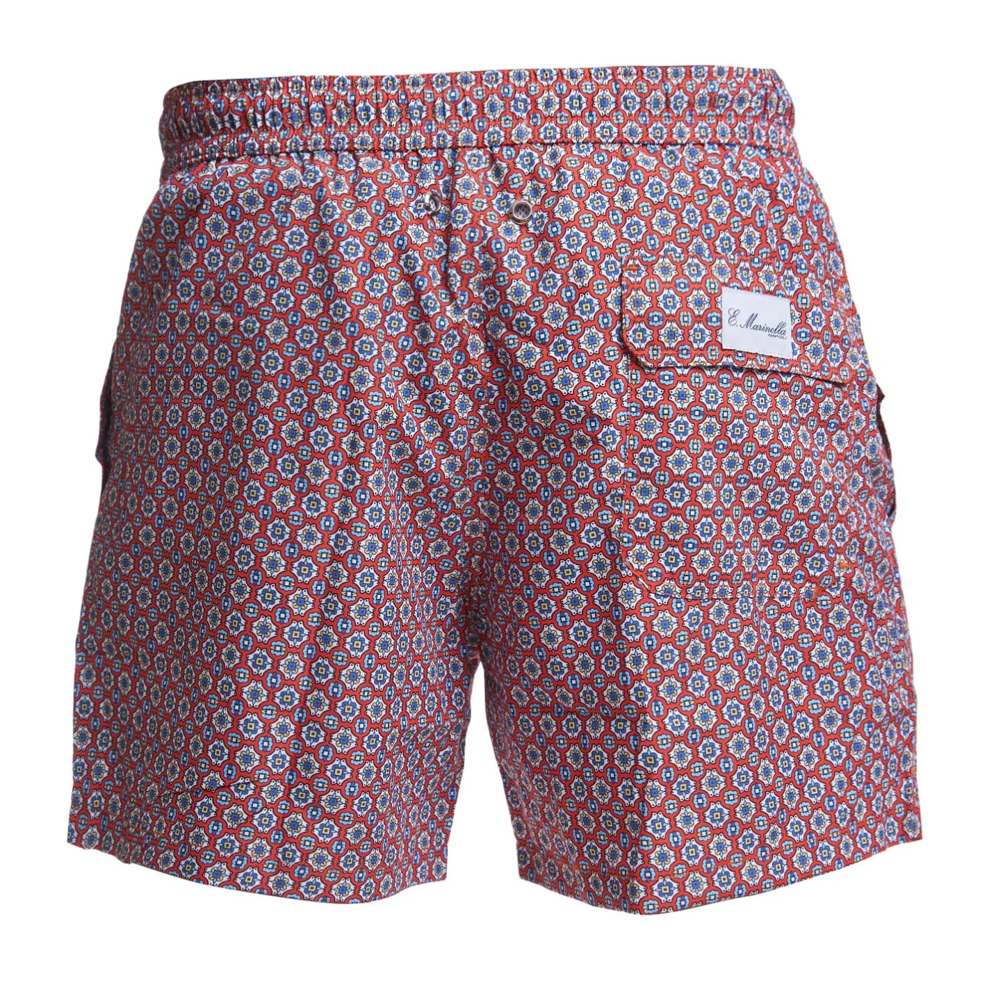 E.Marinella COSTUME DA BAGNO BORDEAUX Macrofantasia fiore Clearance