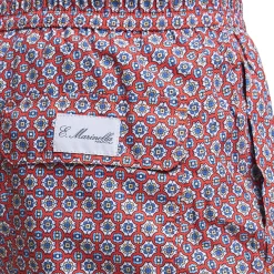 E.Marinella COSTUME DA BAGNO BORDEAUX Macrofantasia fiore Clearance