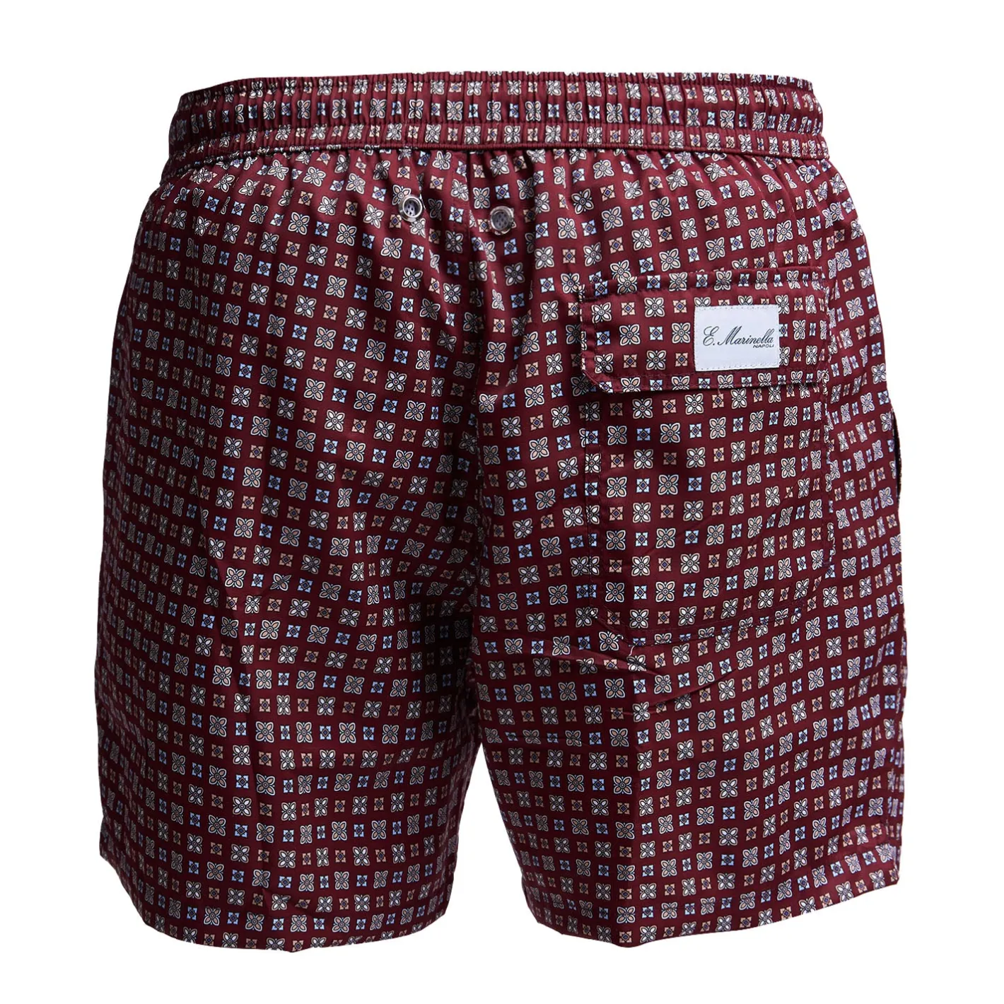 E.Marinella COSTUME DA BAGNO BORDEAUX Microfantasia fiore