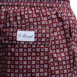 E.Marinella COSTUME DA BAGNO BORDEAUX Microfantasia fiore