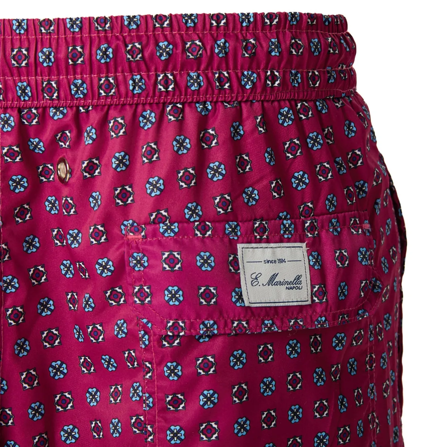 E.Marinella COSTUME DA BAGNO FUCSIA Microfantasia fiore Outlet