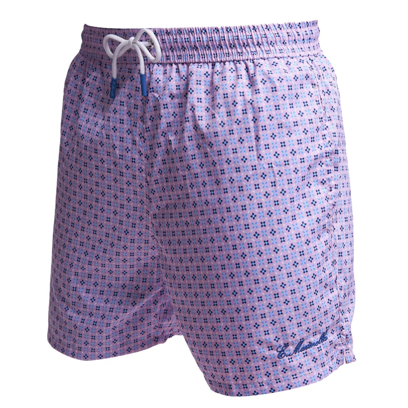 E.Marinella COSTUME DA BAGNO ROSA Microfantasia fiore Best