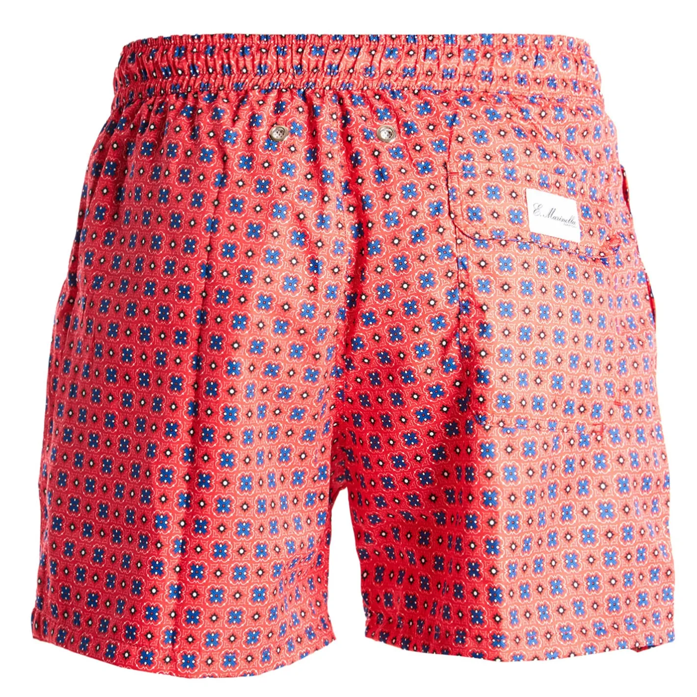 E.Marinella COSTUME DA BAGNO ROSSO Macrofantasia fiore Best