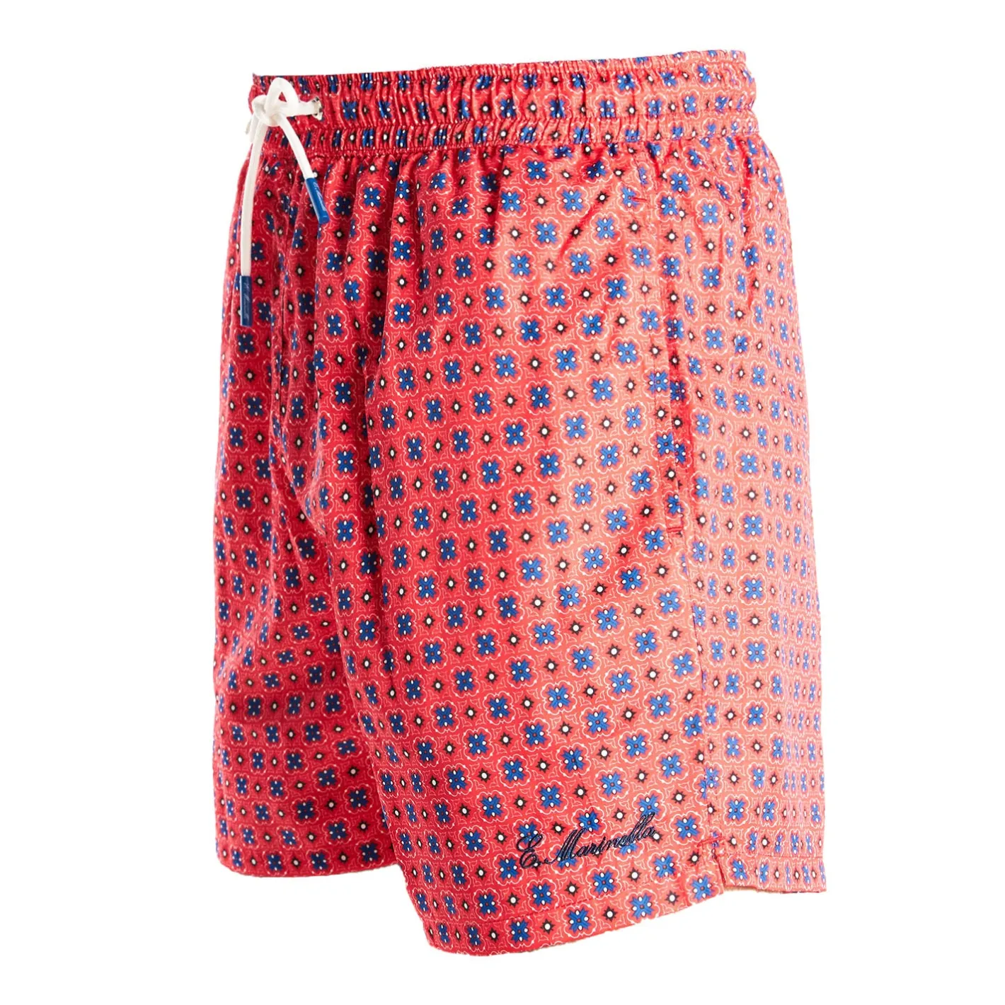 E.Marinella COSTUME DA BAGNO ROSSO Macrofantasia fiore Best