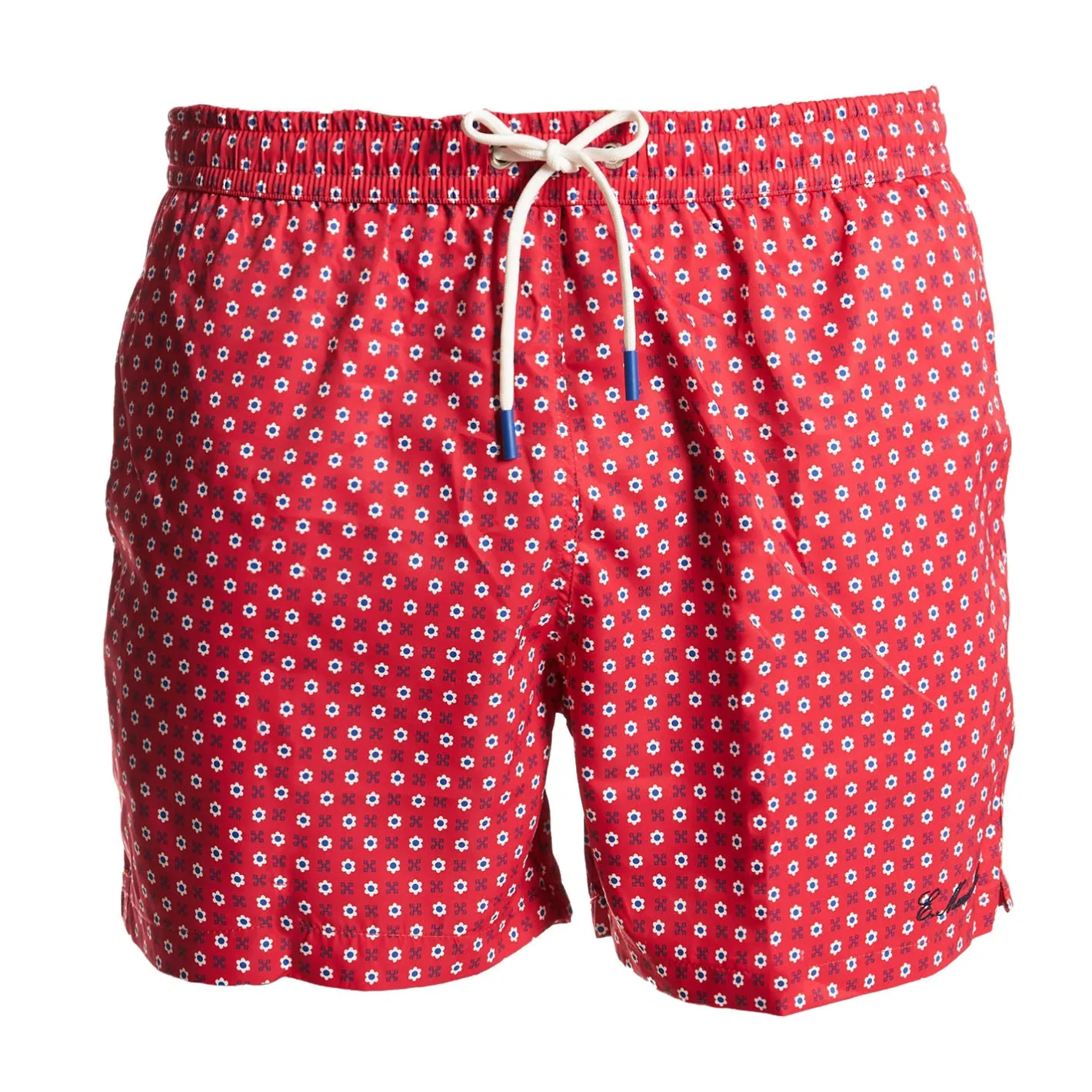 E.Marinella COSTUME DA BAGNO ROSSO Macrofantasia fiore Clearance