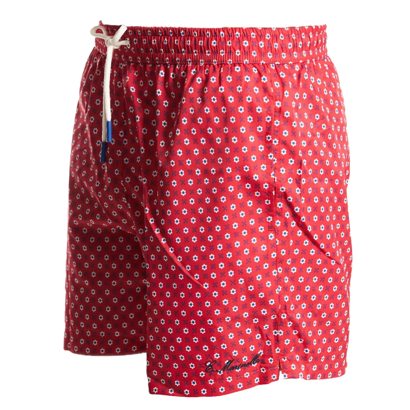 E.Marinella COSTUME DA BAGNO ROSSO Macrofantasia fiore Clearance