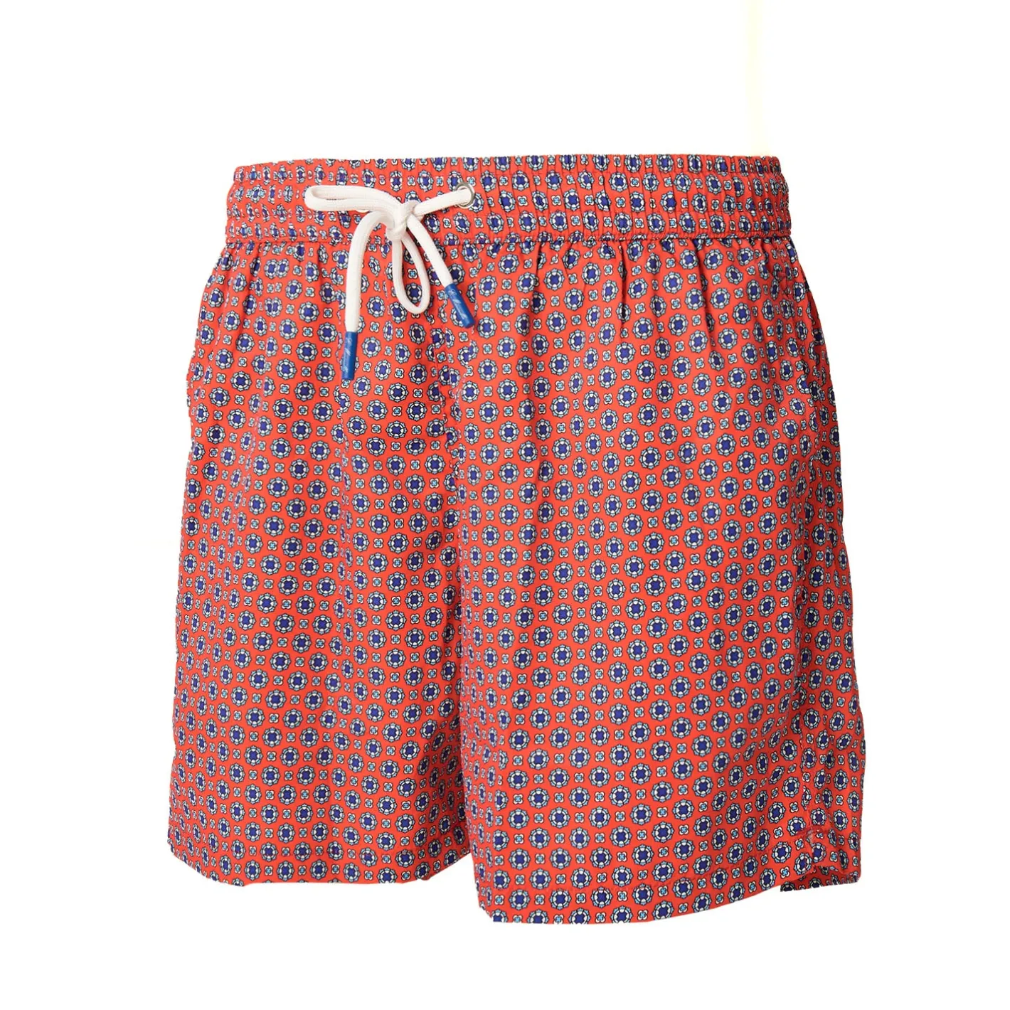 E.Marinella COSTUME DA BAGNO ROSSO Microfantasia fiore