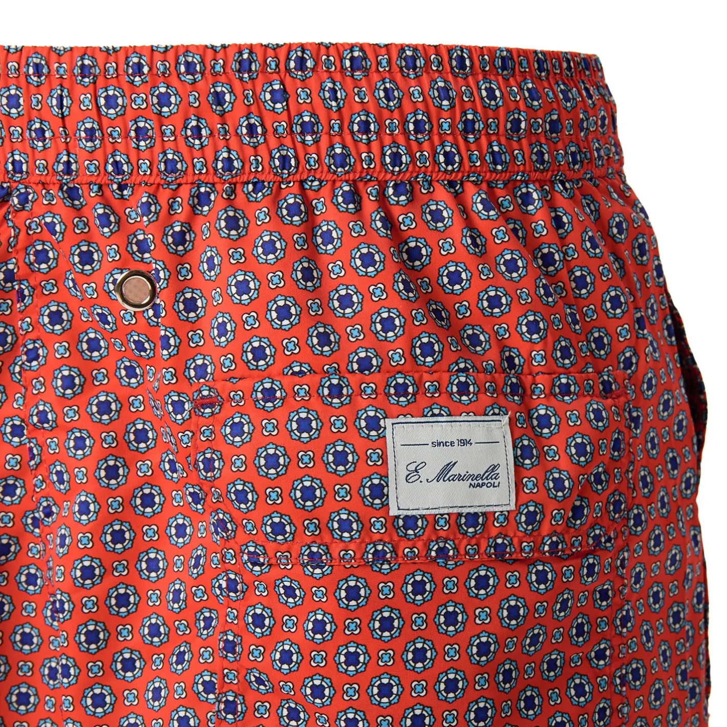 E.Marinella COSTUME DA BAGNO ROSSO Microfantasia fiore