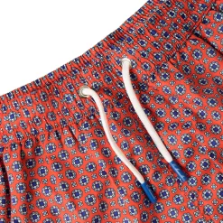 E.Marinella COSTUME DA BAGNO ROSSO Microfantasia fiore