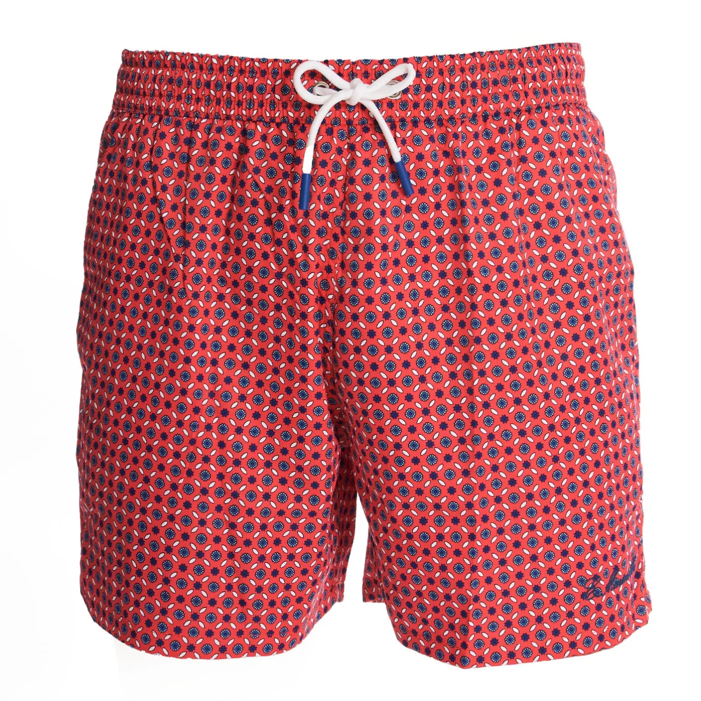 E.Marinella COSTUME DA BAGNO ROSSO Microfantasia fiore Outlet