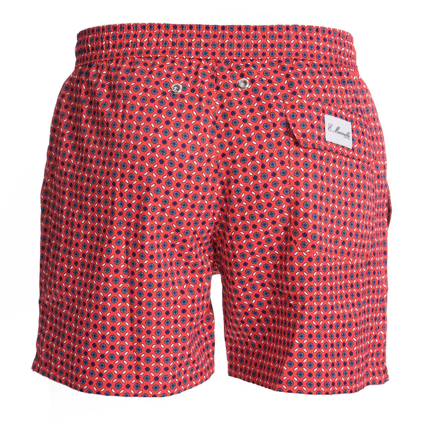 E.Marinella COSTUME DA BAGNO ROSSO Microfantasia fiore Outlet