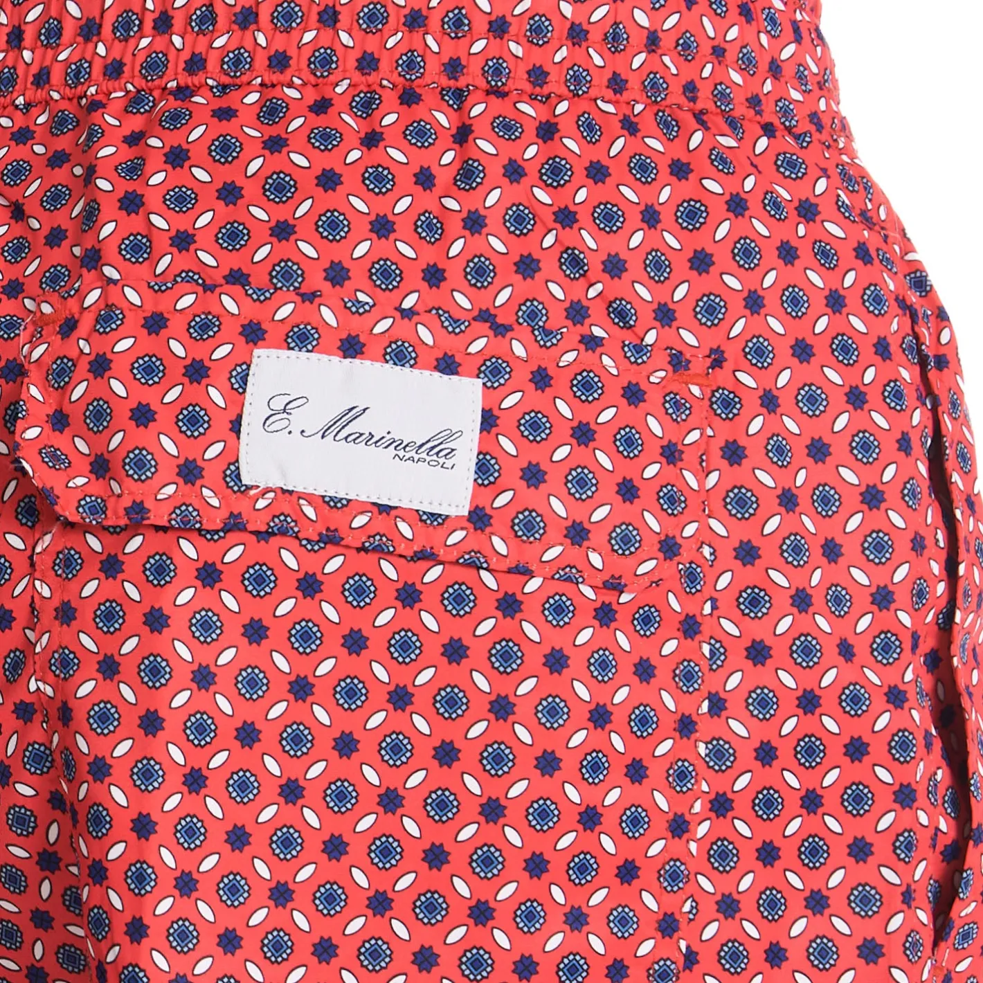 E.Marinella COSTUME DA BAGNO ROSSO Microfantasia fiore Outlet