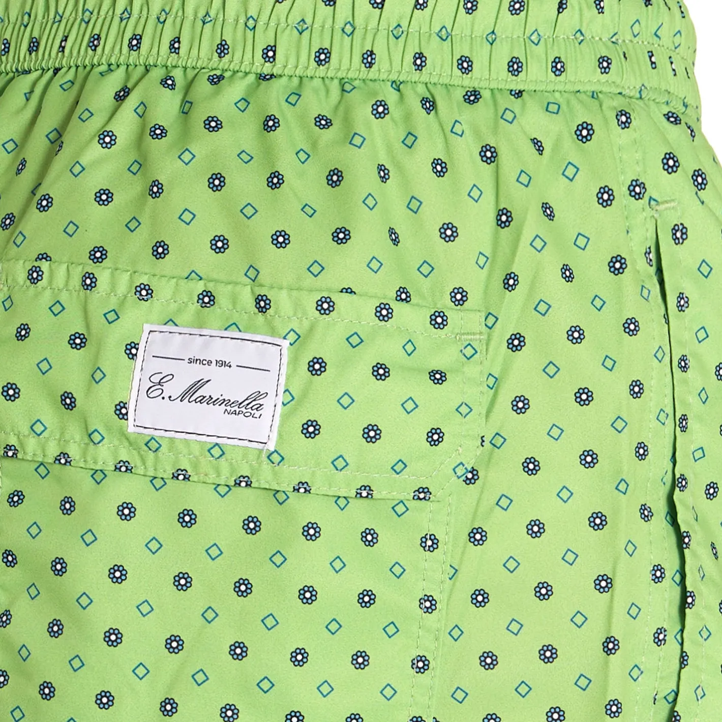 E.Marinella COSTUME DA BAGNO VERDE CHIARO Macrofantasia fiore Discount