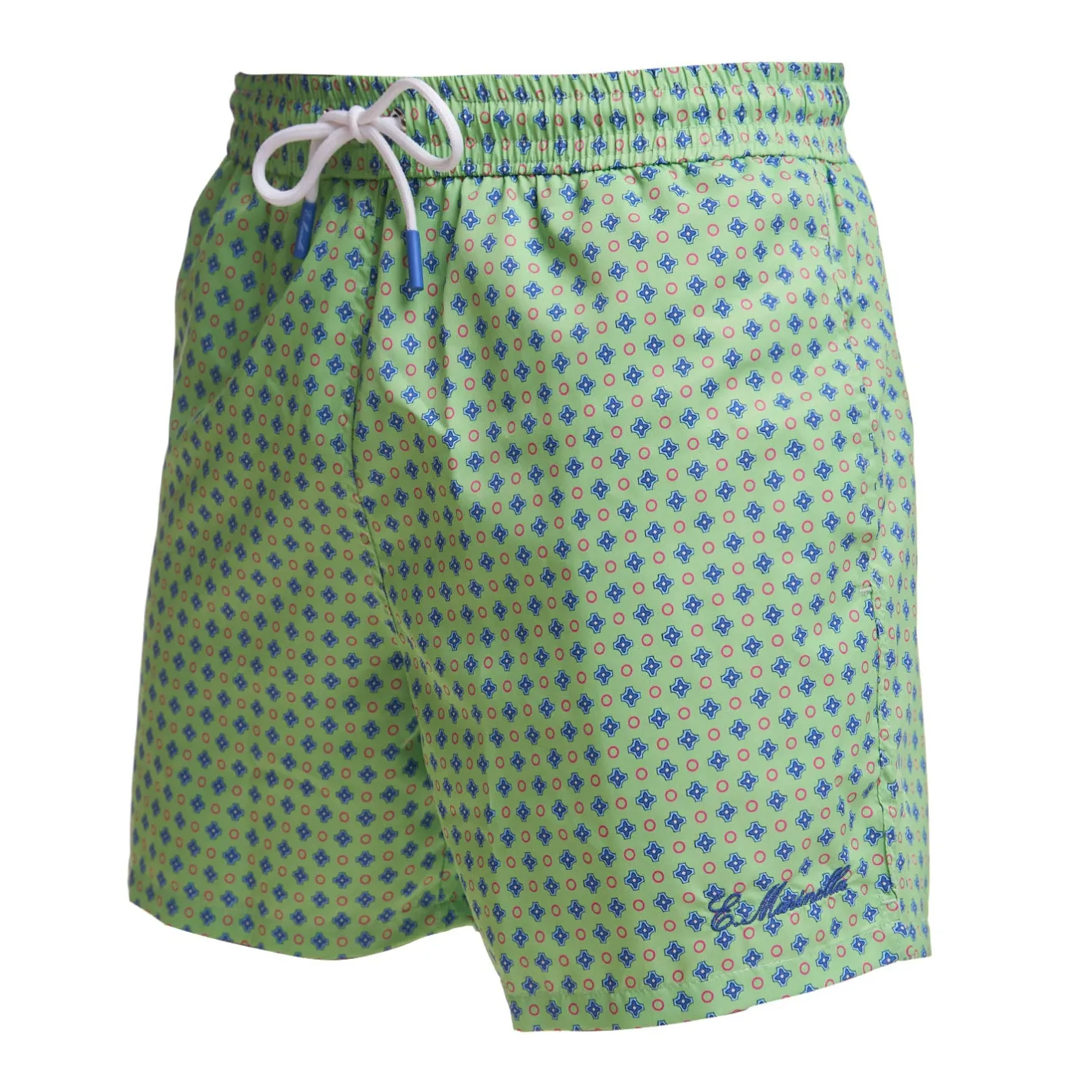 E.Marinella COSTUME DA BAGNO VERDE CHIARO Microfantasia fiore Discount