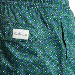E.Marinella COSTUME DA BAGNO VERDE Macrofantasia fiore Best