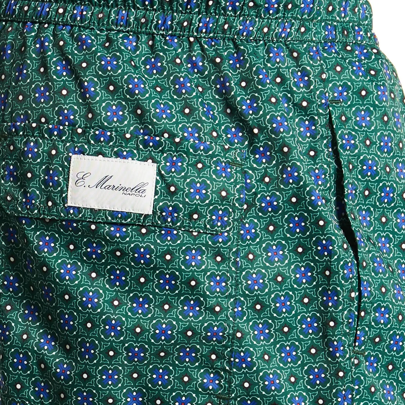 E.Marinella COSTUME DA BAGNO VERDE Macrofantasia fiore Best