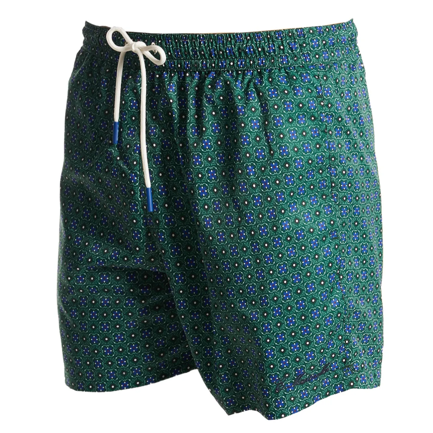 E.Marinella COSTUME DA BAGNO VERDE Macrofantasia fiore Best