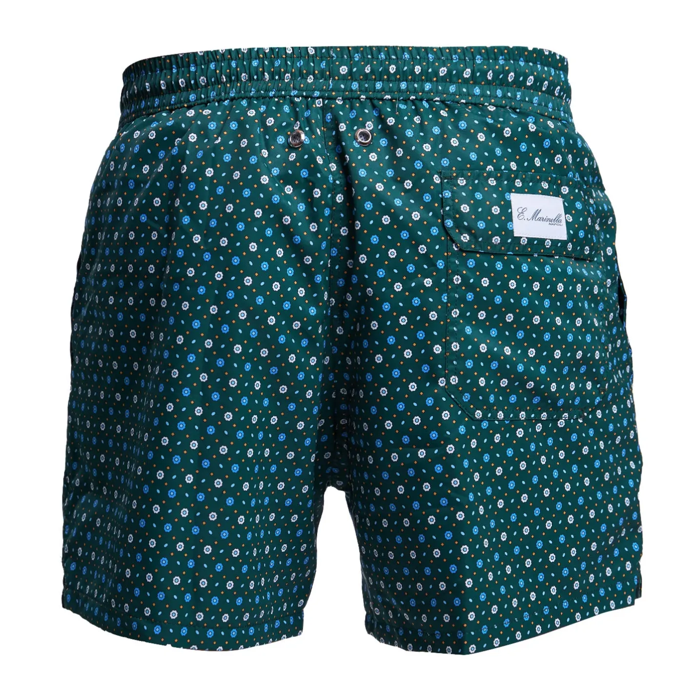E.Marinella COSTUME DA BAGNO VERDE SCURO Microfantasia fiore Best