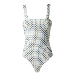 E.Marinella COSTUME INTERO BLU Microfantasia floreale Sale