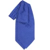 E.Marinella CRAVATTA ASCOT IN SETA BLUETTE Microfantasia fiore Online
