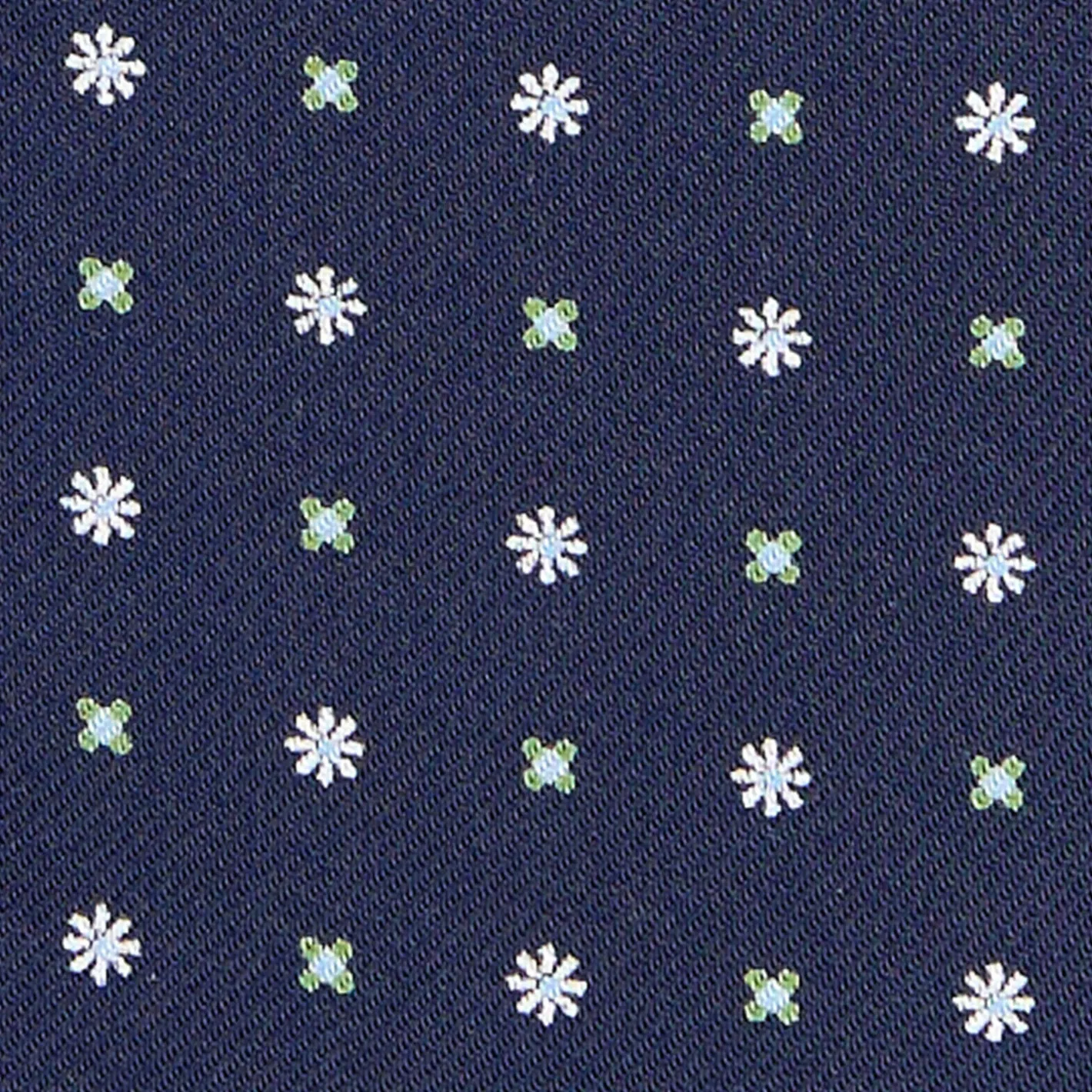 E.Marinella CRAVATTA ASCOT IN SETA BLU SCURO Microfantasia fiore Best