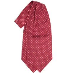 E.Marinella CRAVATTA ASCOT IN SETA BORDEAUX Microfantasia fiore Online