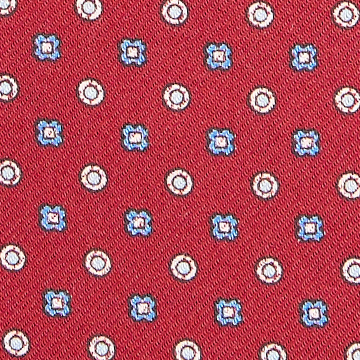 E.Marinella CRAVATTA ASCOT IN SETA BORDEAUX Microfantasia fiore Online